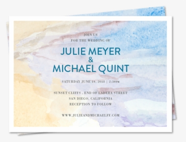 San Diego Beach Wedding Invitations - Poster, HD Png Download, Free Download