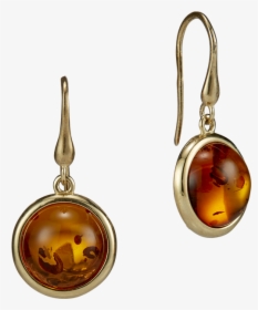 Our Selection Earrings In Cognac Amber And Gold - Earrings, HD Png Download, Free Download