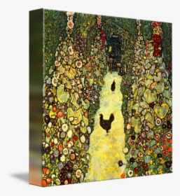 Painting By Gustav Klimt - Gustav Klimt Garden Path With Chickens, HD Png Download, Free Download