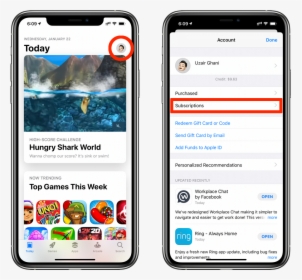 Cancel Subscriptions In Ios 13 / Ipados - Phone Time Iphone X, HD Png Download, Free Download