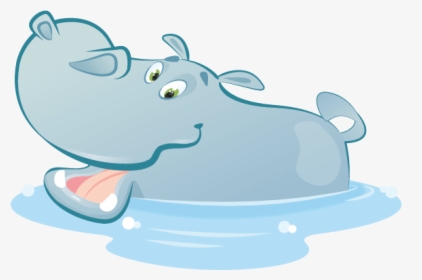 Hippo And Water Png - Hippo In Water Clipart, Transparent Png, Free Download