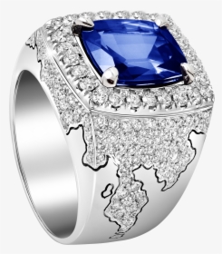Conqueror Square Blue Sapphire Ring - Engagement Ring, HD Png Download, Free Download
