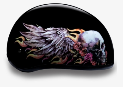 T Skull Wings Cap Helmet"  Class= - Chrysanths, HD Png Download, Free Download