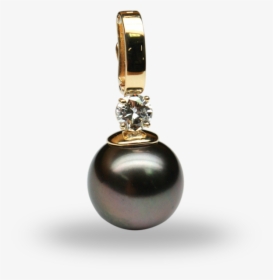 Brilliant 18k Yellow Gold And Diamond Pearl Pendant - Pearl, HD Png Download, Free Download