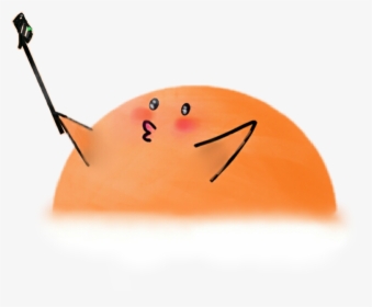 ##sun #moon #doodle #orange #funny - Illustration, HD Png Download, Free Download