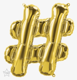 Hashtag Gold Balloon Png, Transparent Png, Free Download