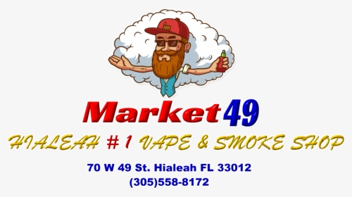 Market 49 Vape & Smoke Shop Hialeah - Cartoon, HD Png Download, Free Download