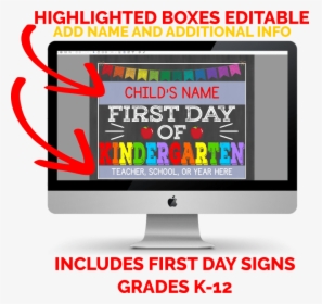 Grab A Complete K-12 Set Of First Day Of School Signs - Bitcoin, HD Png Download, Free Download