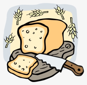 Vector Illustration Of Freshly Baked Loaf Of Wheat - Slice Clipart, HD Png Download, Free Download
