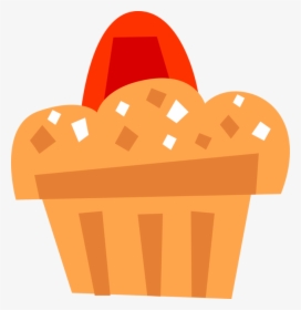 Vector Illustration Of Baked Quick Bread Muffin Eaten, HD Png Download, Free Download