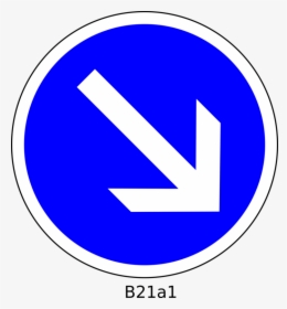 Blue,organization,angle - Road Signs Keep Right, HD Png Download, Free Download