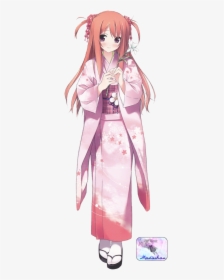 Anime Girl Kimono Png, Transparent Png, Free Download