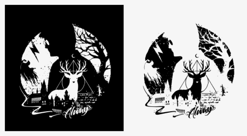 Silhouette Harry Potter Stencils, HD Png Download, Free Download