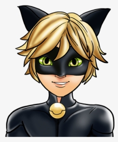 How To Draw Cat Noir - Draw Cat Noir Step By Step, HD Png Download, Free Download