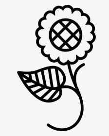 Floral Design Of One Flower On A Branch With One Leaf - Best Deals Icon, HD Png Download, Free Download