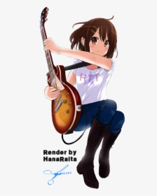 “ Yui Hirasawa [render] By Hanaraita ” - Azusa K On Guitar, HD Png Download, Free Download