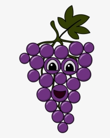 Common Grape Vine Clip Art Drawing Fruit - Grape Drawing For Kids, HD Png Download, Free Download