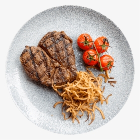 Best Steak In Cheshire - Food In Plate Top View Png, Transparent Png, Free Download