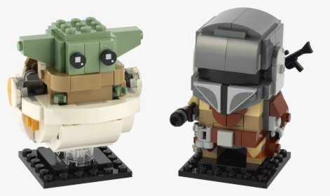 Lego Has Revealed Their Adorable, Buildable New Brickheadz - The Mandalorian, HD Png Download, Free Download