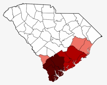 Map Showing The Counties Included In - South Carolina Low Country, HD Png Download, Free Download
