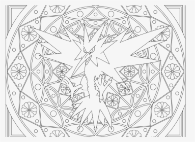 Zapdos Printable Coloring Pages Clipart , Png Download - Arbok Pokemon Coloring Page, Transparent Png, Free Download