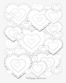 Colouring Pages For Adults And Kids - Heart, HD Png Download, Free Download