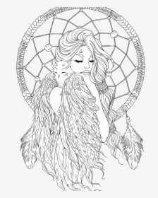 Printable Coloring Pages Love Dream Catcher, HD Png Download, Free Download