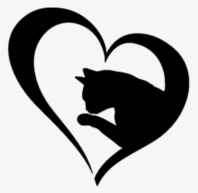 Cat And Heart Svg, HD Png Download, Free Download