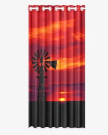 Windmill Sunset New Window Curtain - Window Valance, HD Png Download, Free Download