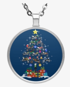 Distinguished Motocross Design Of Christmas Tree Necklace - Baby Yoda Necklace, HD Png Download, Free Download