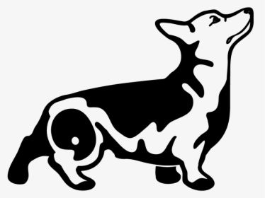 Loyal Dog Clipart Clip Art Royalty Free Download Sally - Corgi Clipart Free Black And White, HD Png Download, Free Download