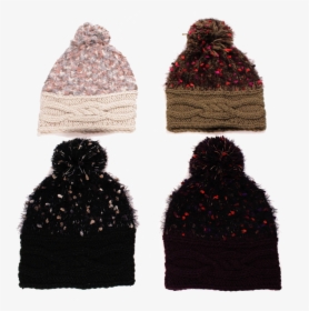 Winter Hats Ladies Multi Color Thread Sol - Beanie, HD Png Download, Free Download