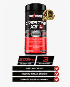 Creatinex3 - Six Star Testosterone Booster, HD Png Download, Free Download