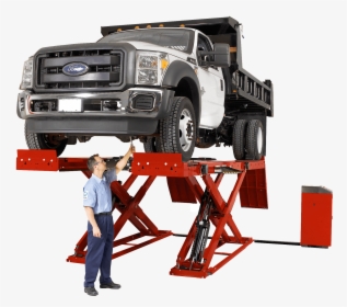 Scissor Lift Used To Inspect Under Heavy-duty Vehicle - Rx16 Scissor Lift, HD Png Download, Free Download
