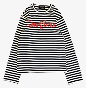 Long Sleeve Striped High Neck Shirt For Women, HD Png Download, Free Download