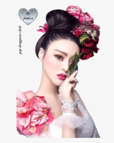Cara Japonesa De Mujer Con Flores, HD Png Download, Free Download