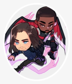 Falcon & Wintersoldier - Cartoon, HD Png Download, Free Download
