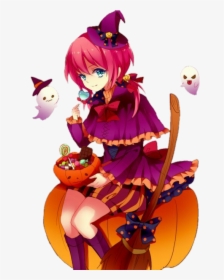 Anime Halloween Png - Halloween Anime Girl Png, Transparent Png, Free Download