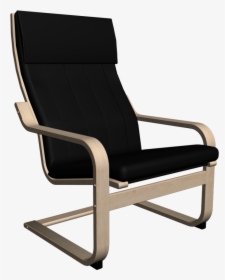 Beige Metal Frame Ikea Poang Chair For Exciting Furniture - Office Chair, HD Png Download, Free Download