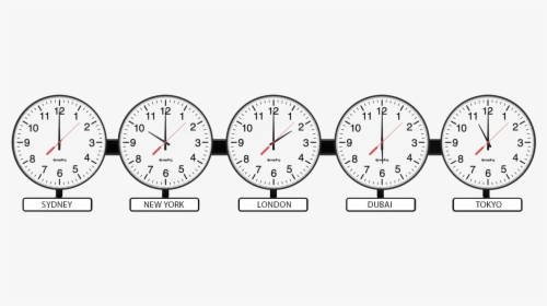 Sapling Round Analog Time Zone Clock - Gauge, HD Png Download, Free Download