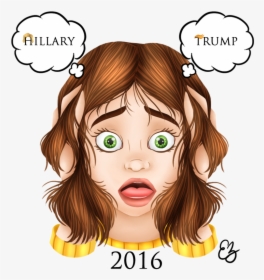 Hillary Transparent Headshot - Cartoon, HD Png Download, Free Download