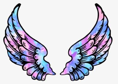 Wings Angel Angelwings Space Galaxy Stars Star Wing - Angel Wings With Numbers, HD Png Download, Free Download
