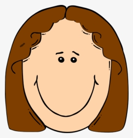 Happy Girl Clip Art - Girl With Brown Hair Clipart, HD Png Download, Free Download