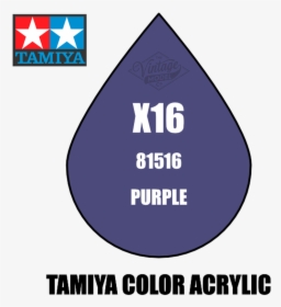 Tamiya Mini X-16 Gloss Purple 10ml Acrylic Paint - Graphic Design, HD Png Download, Free Download