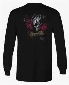 Long Sleeve Tshirt Devil Vs Angel Snake Shirt For Men - T-shirt, HD Png Download, Free Download
