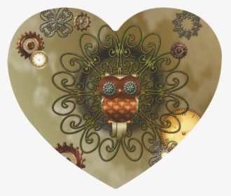 Steampunk Cute Owl Heart-shaped Mousepad - Heart, HD Png Download, Free Download