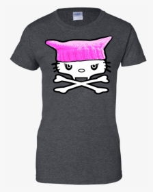Pussy Hat Cat Skull T Shirt & Hoodie - T-shirt, HD Png Download, Free Download