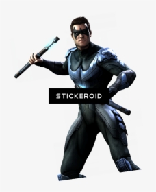 Batman Arkham City Nightwing Cosplay Costumes Outfit - Character Injustice Gods Among, HD Png Download, Free Download