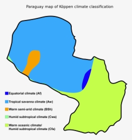 Climate Map Of Paraguay Clipart , Png Download - Paraguay Climate Map, Transparent Png, Free Download