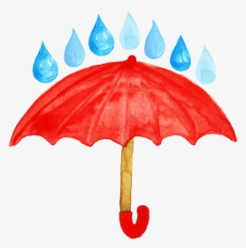 Hand Painted Rainy Day Umbrella Png Transparent - Umbrella, Png Download, Free Download